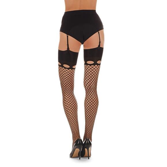 🦋B2G1🦋MeMOÍ LoveMoi Hide And Seek Fishnet Cutoff Cuff Thigh Highs | Lov104 | - Picture 3 of 6